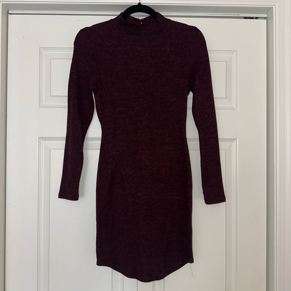 Charlotte Russe Women's Burgundy and Red Dress